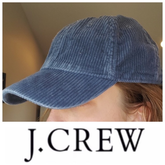 💕SALE💕 NWT J. Crew Blue Corduroy Baseball Hat - Picture 1 of 7
